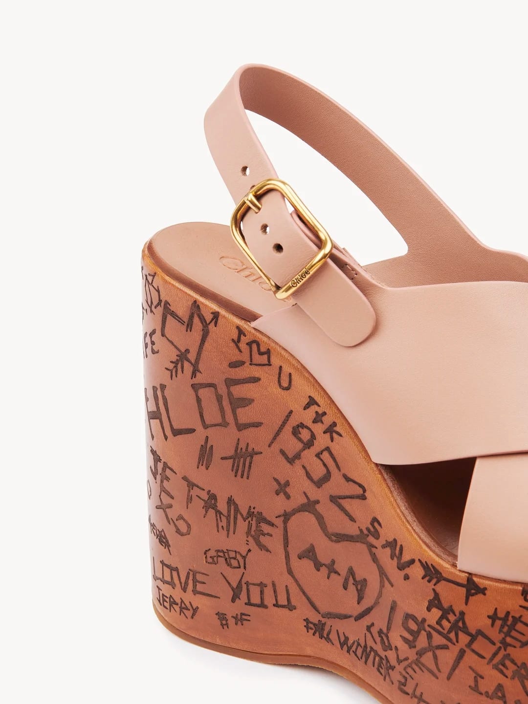 Maxime Wedge Sandal in Blush, $1278 (approximately P72,672.83), CHLOE, chloe.com